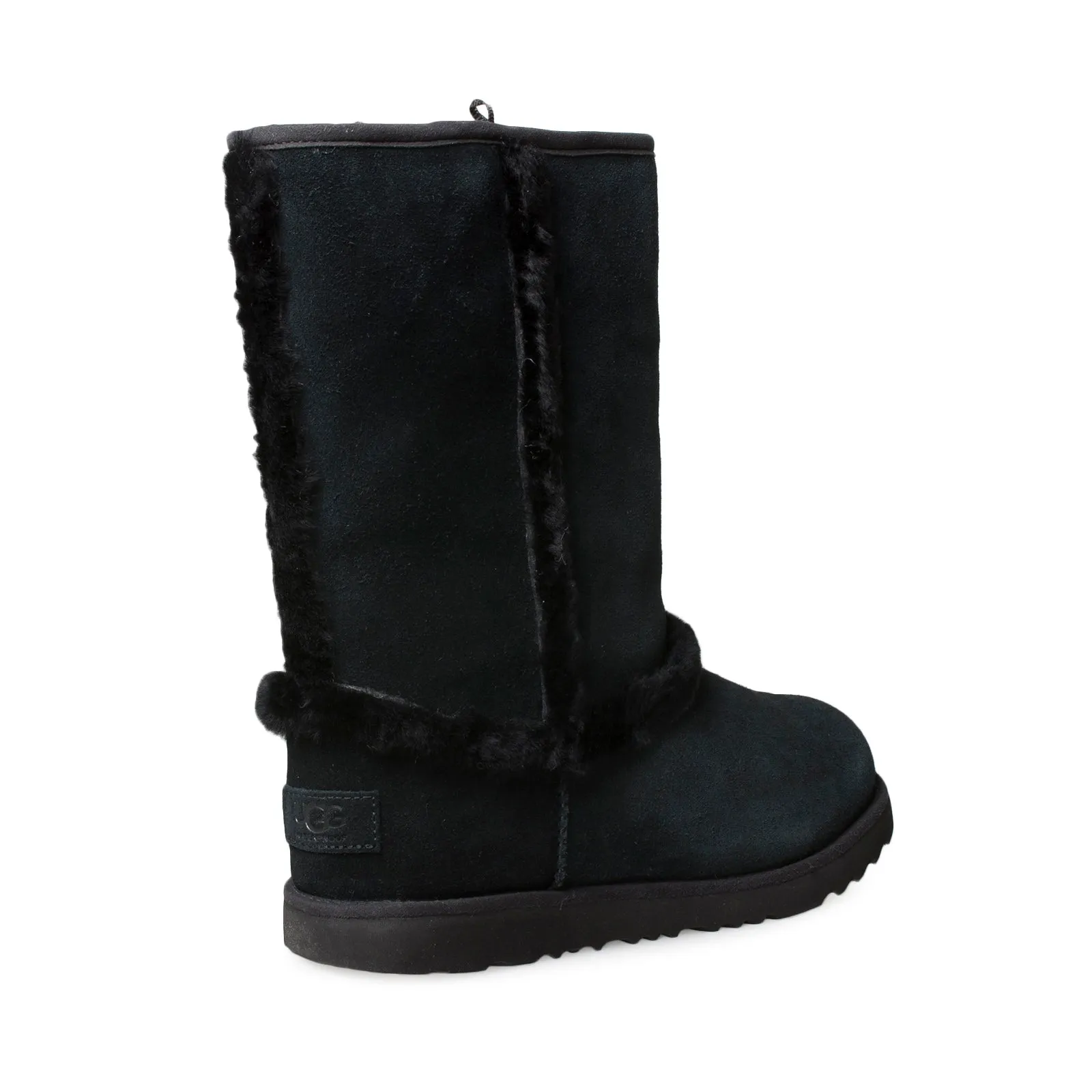 UGG Hadley II WP Tall Black Boots - Youth