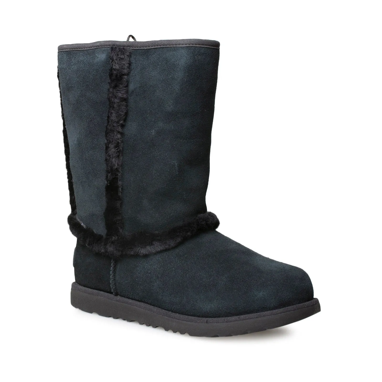 UGG Hadley II WP Tall Black Boots - Youth