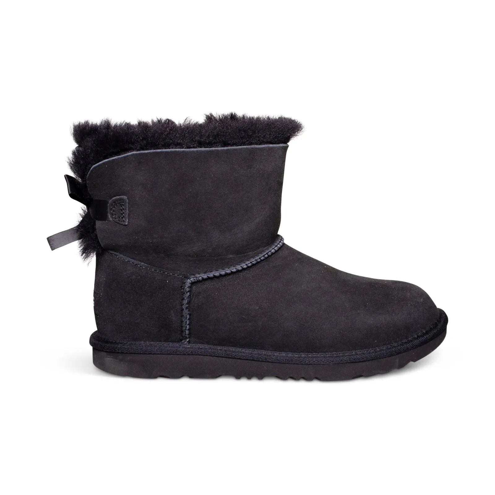 UGG Mini Bailey Bow II Black Boots - Youth