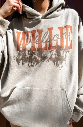 Willie Nelson Horses Graphic Hoodie