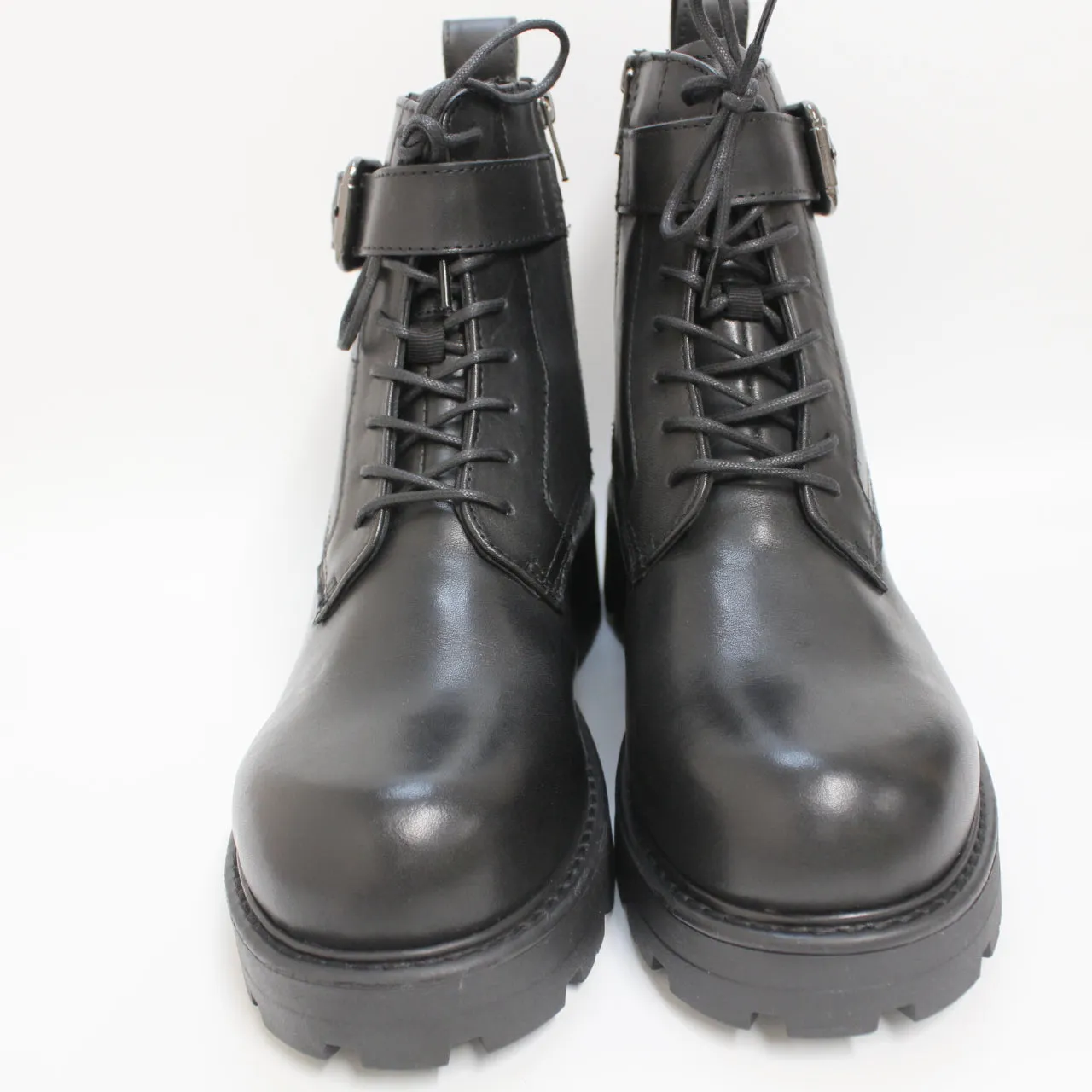 Womens Vagabond Shoemakers Cosmo 2.0 Lace Up Buckle Boots Black