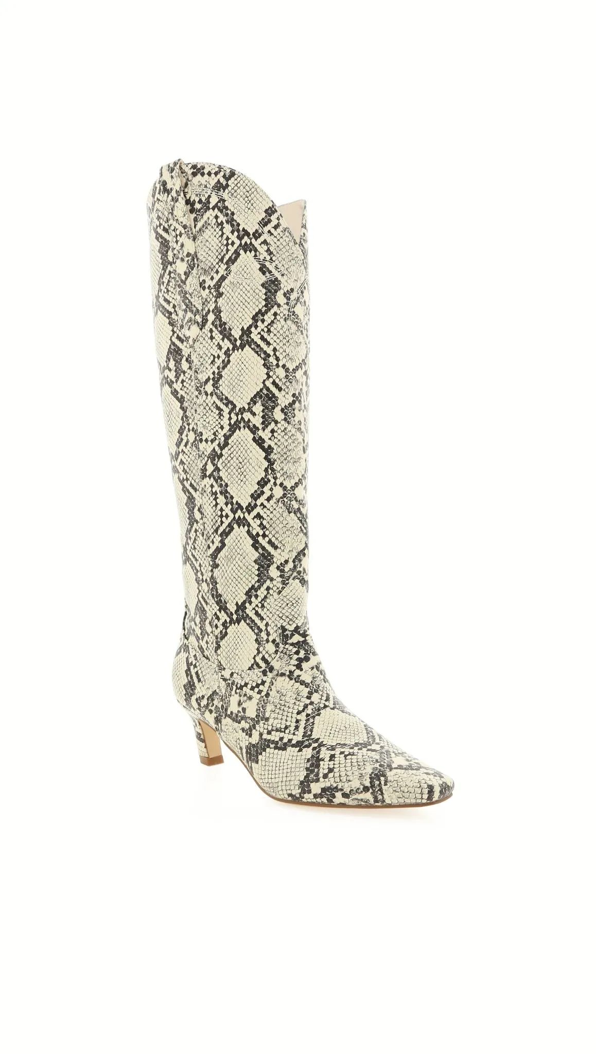 Xanthia Boot - Cream Snake